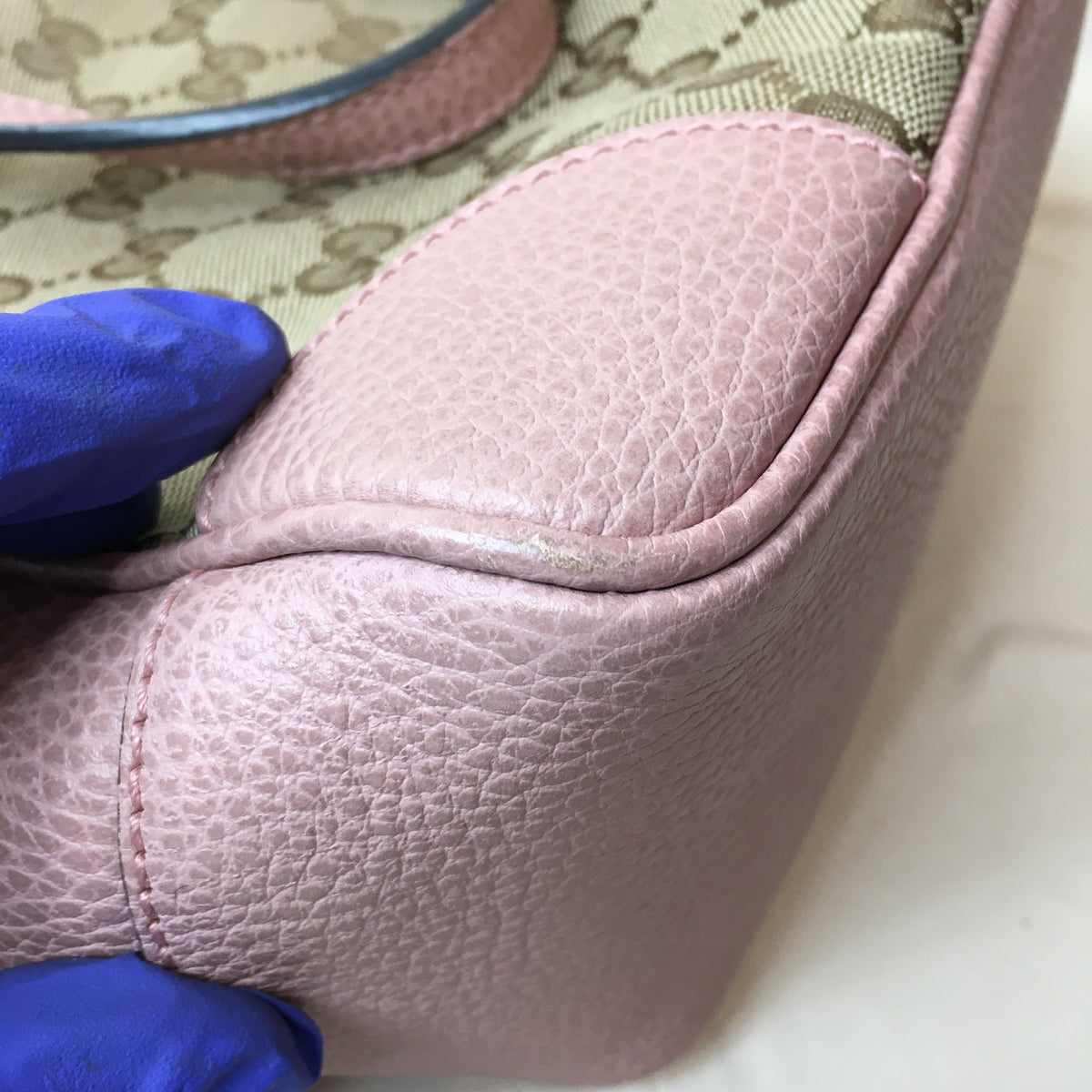 Gucci Pink GG Canvas 2-ways Tote Sku# 71925