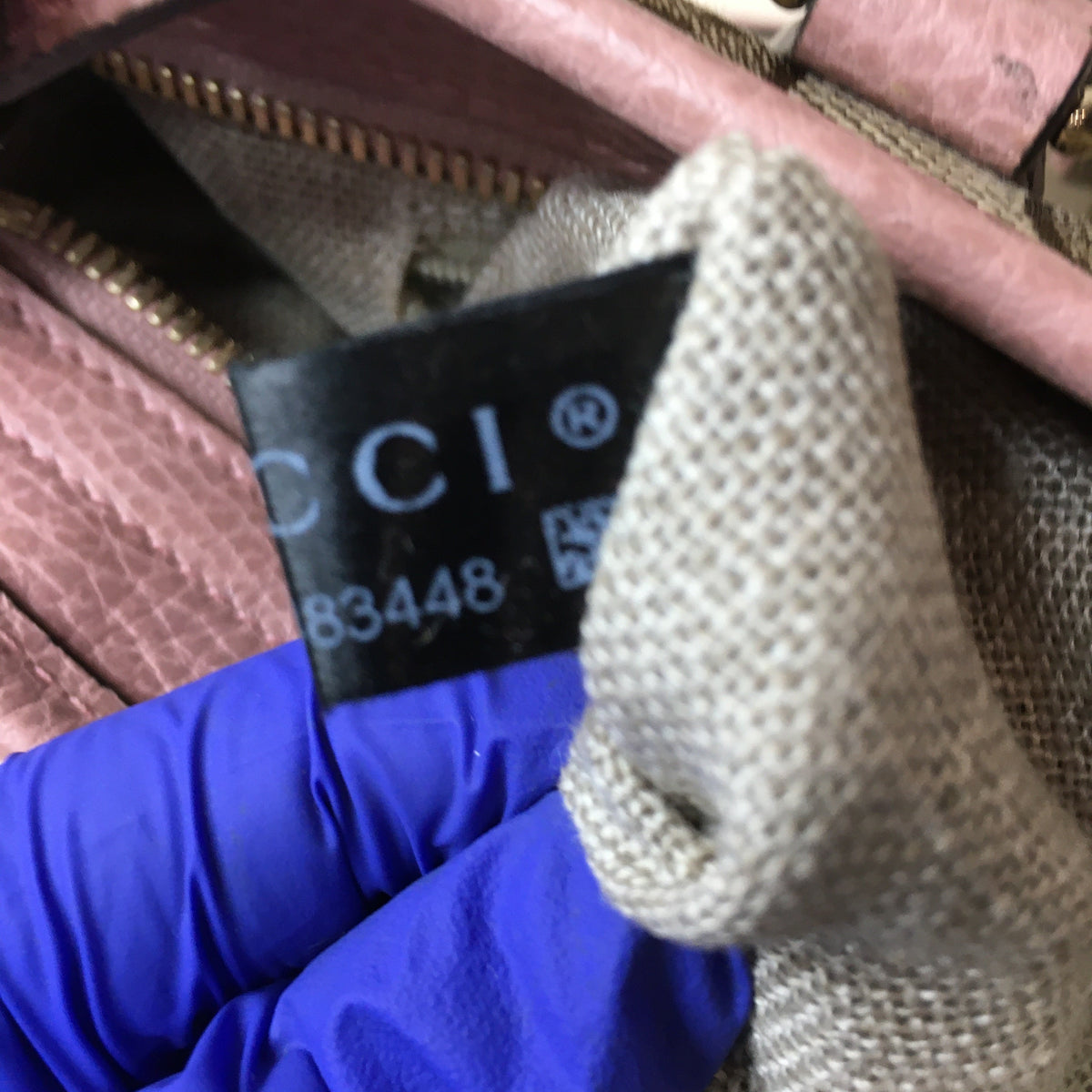 Gucci Pink GG Canvas 2-ways Tote Sku# 71925