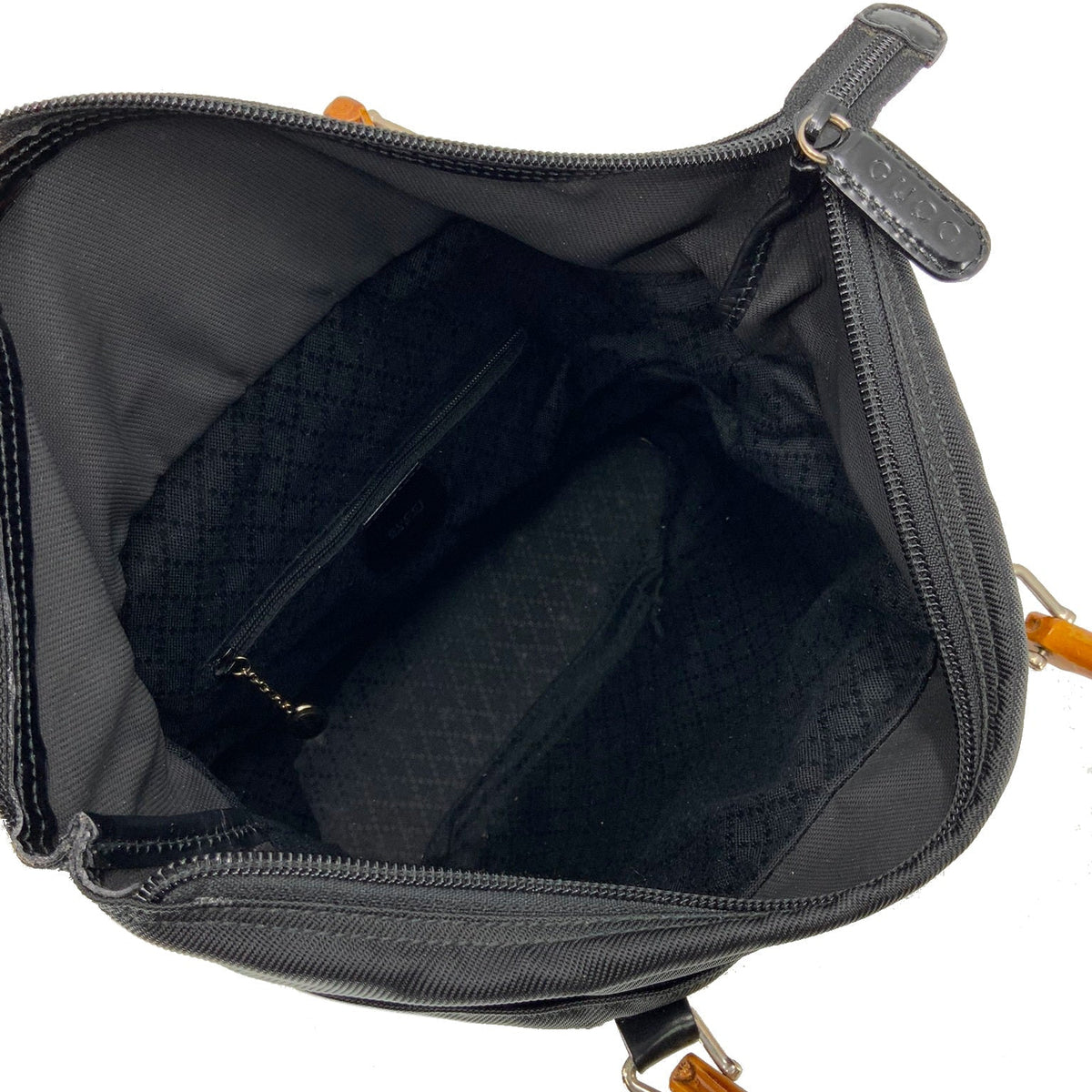 GUCCI Vintage Nylon Bamboo Top Handle Tote Bag