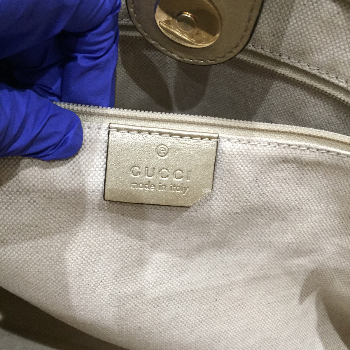 Gucci Gold GG Leather Tote Sku# 71962