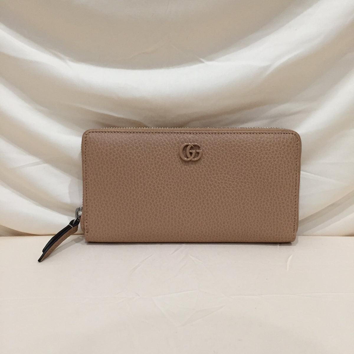 Gucci GG Mocha Beige Zippy Long Wallet Sku# 71976