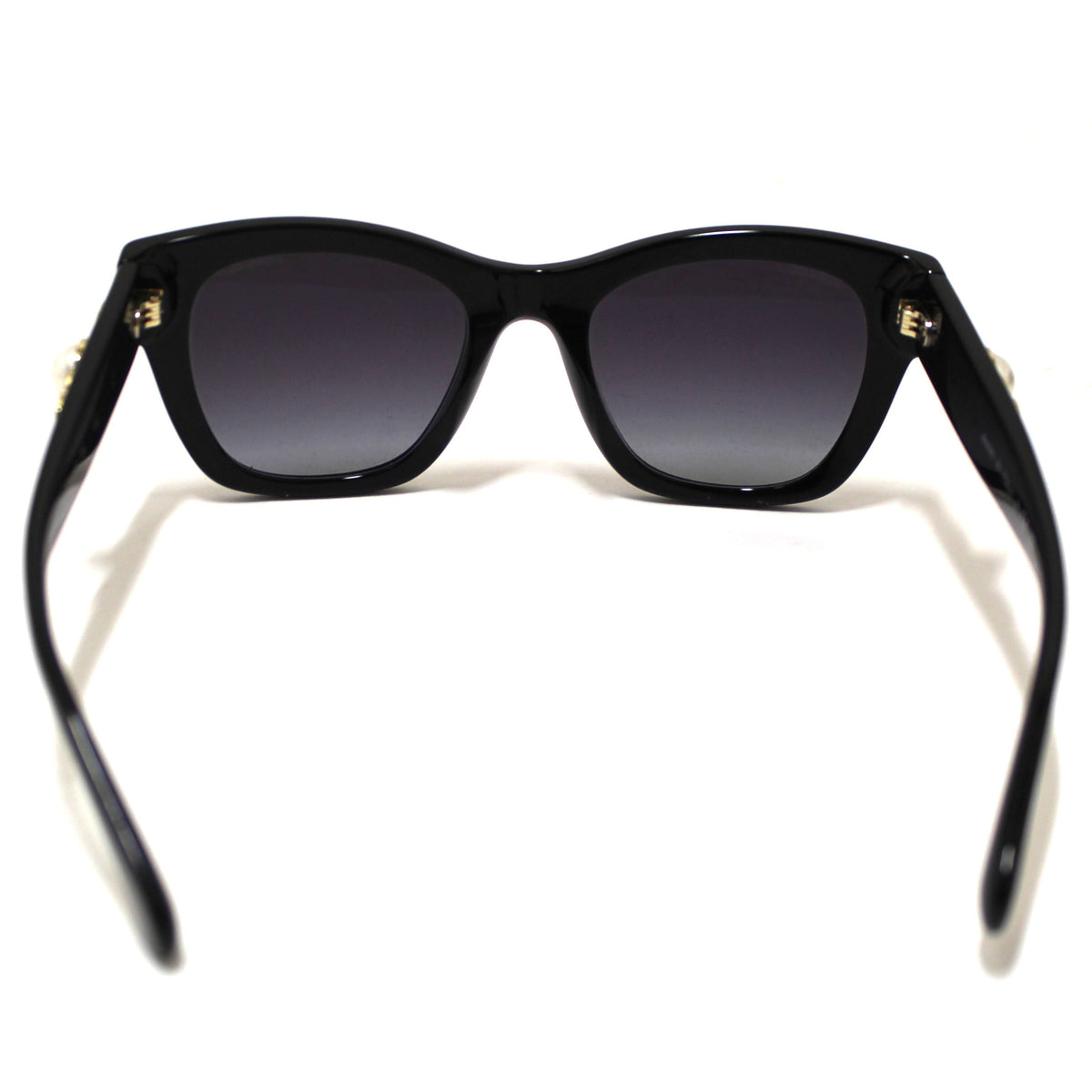 Top Quality Chanel Black Polarized Charms Pearl Square Sunglasses 5479A