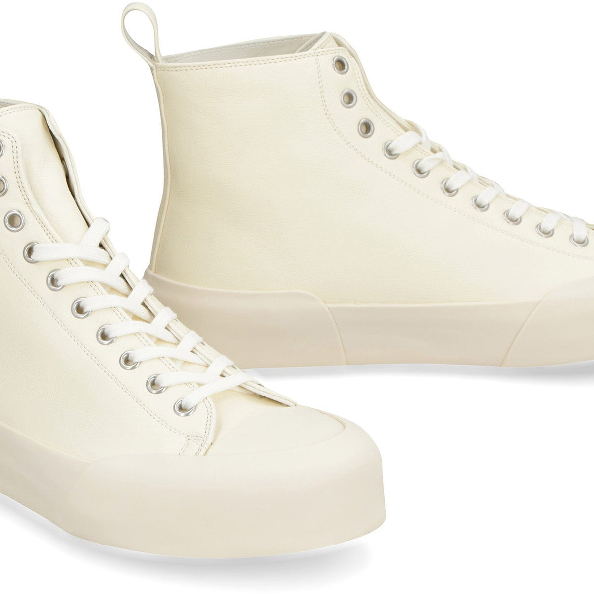 LEATHER HIGH-TOP SNEAKERS