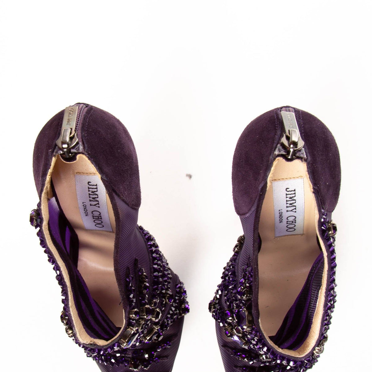 Jimmy Choo Purple Suede Kiln Platform Sandals SZ 37.5 Sale