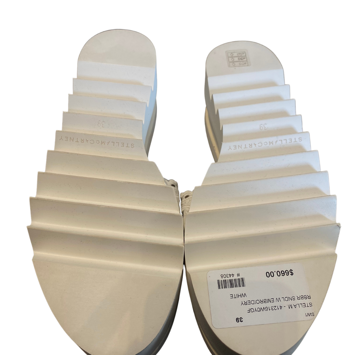Stella McCartney White Platform Slides |9|IT39|