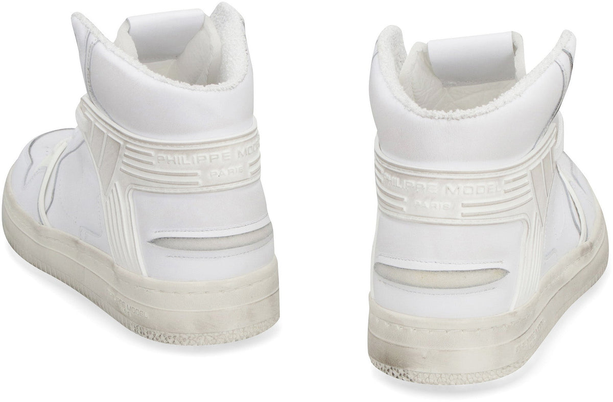 LA GRANDE MAN LEATHER HIGH-TOP SNEAKERS