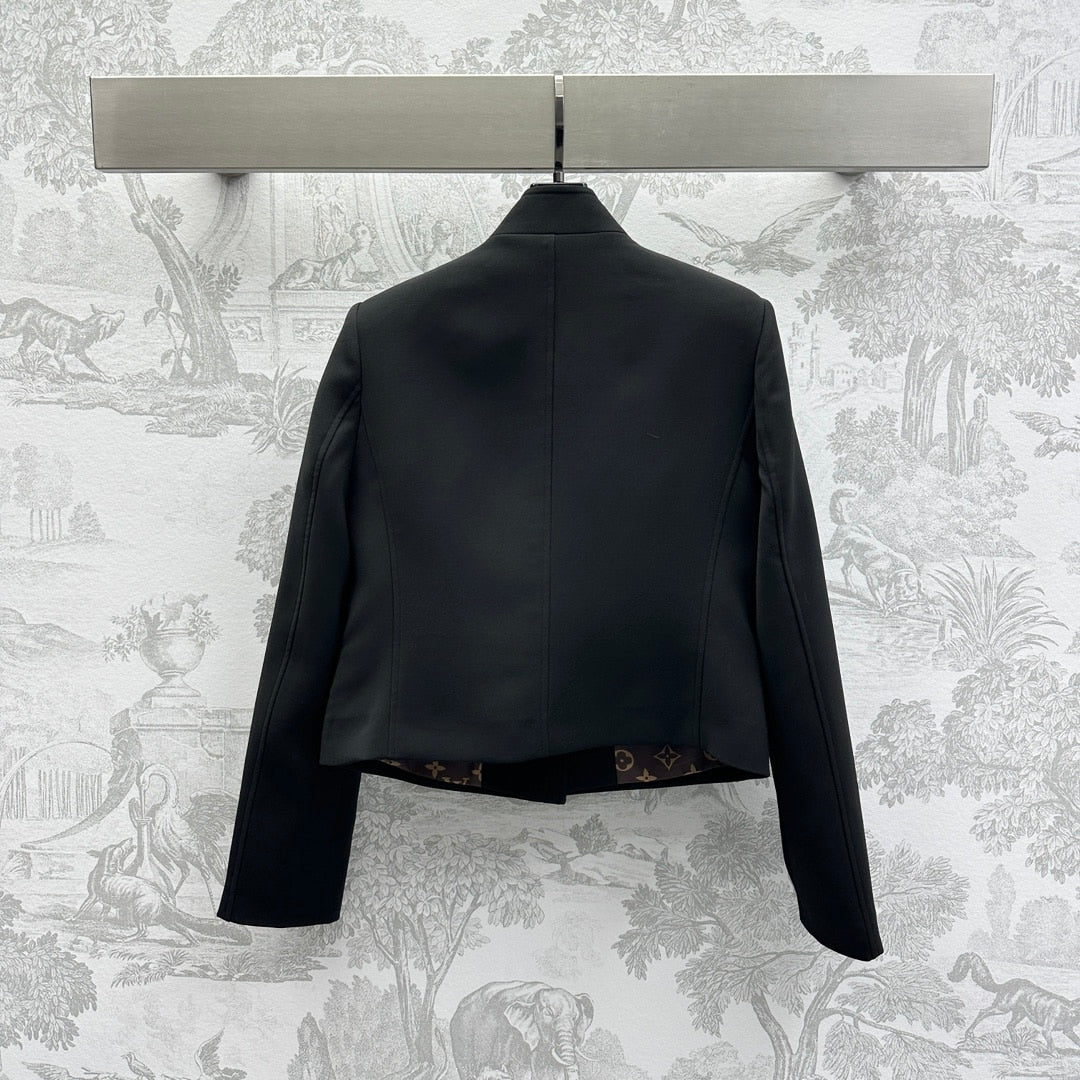 LV LV BUTTON OFFICER JACKET BLACK 1AGOKI