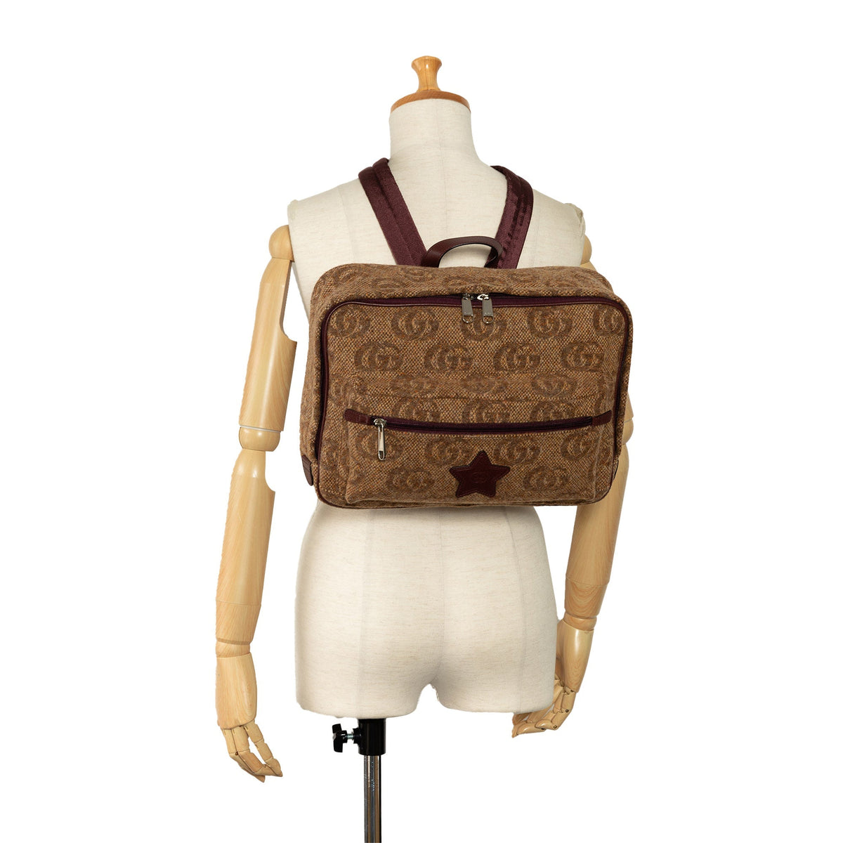 GUCCI Kids Double G Wool Backpack