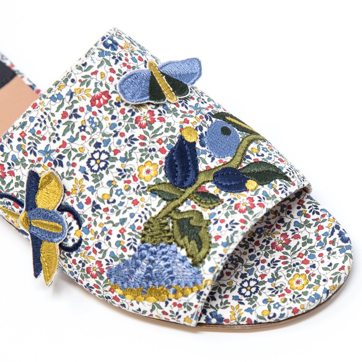 Laurence Dacade Floral Bagatelle Embellished Slides SZ 35