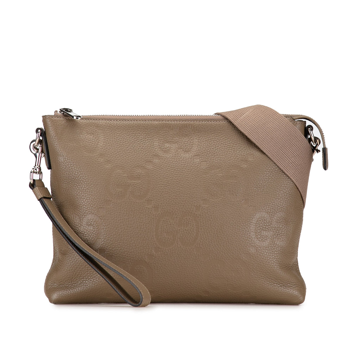GUCCI Medium Jumbo GG Embossed Messenger Bag