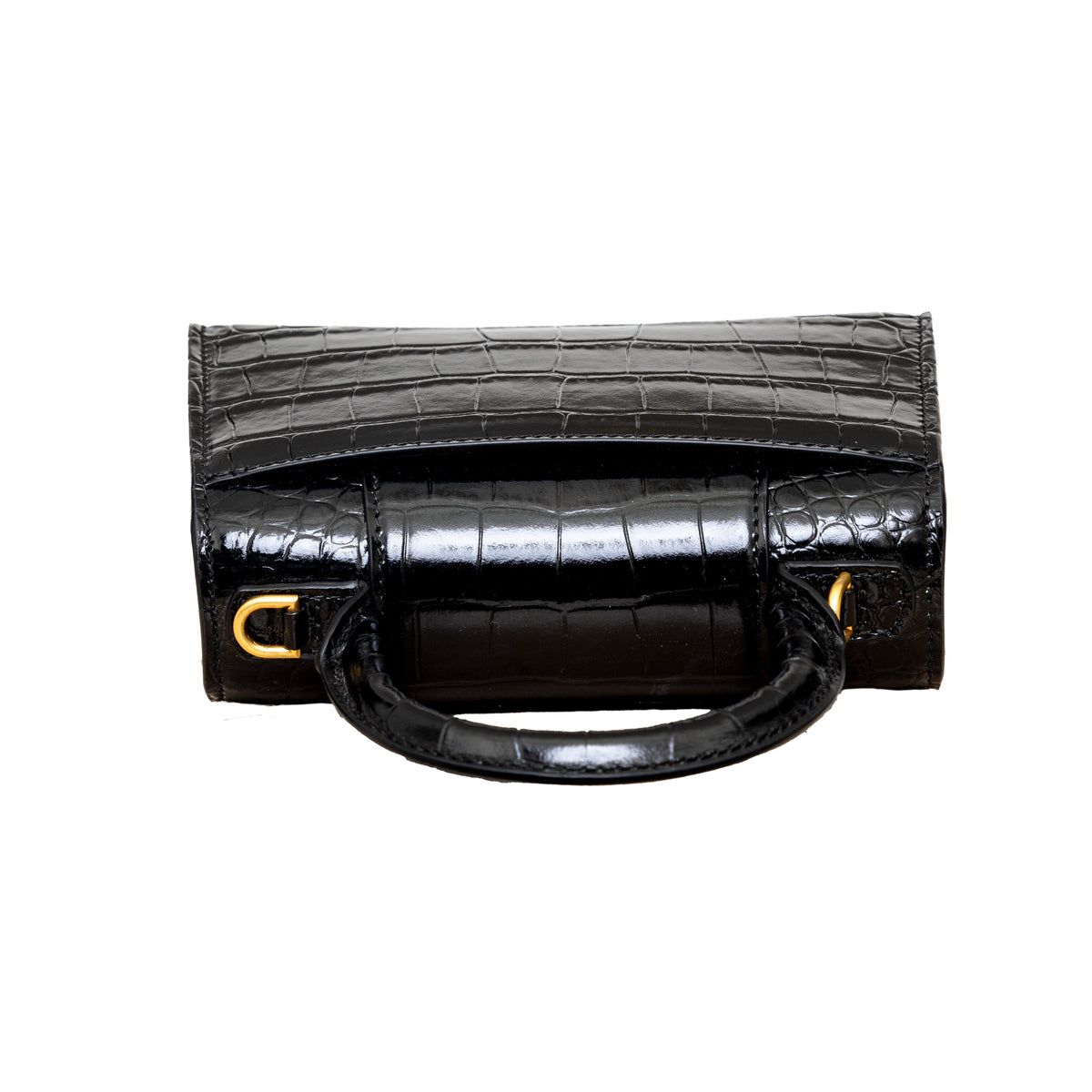 balenciaga balenciaga Crocodile Embossed Hourglass XS Bag