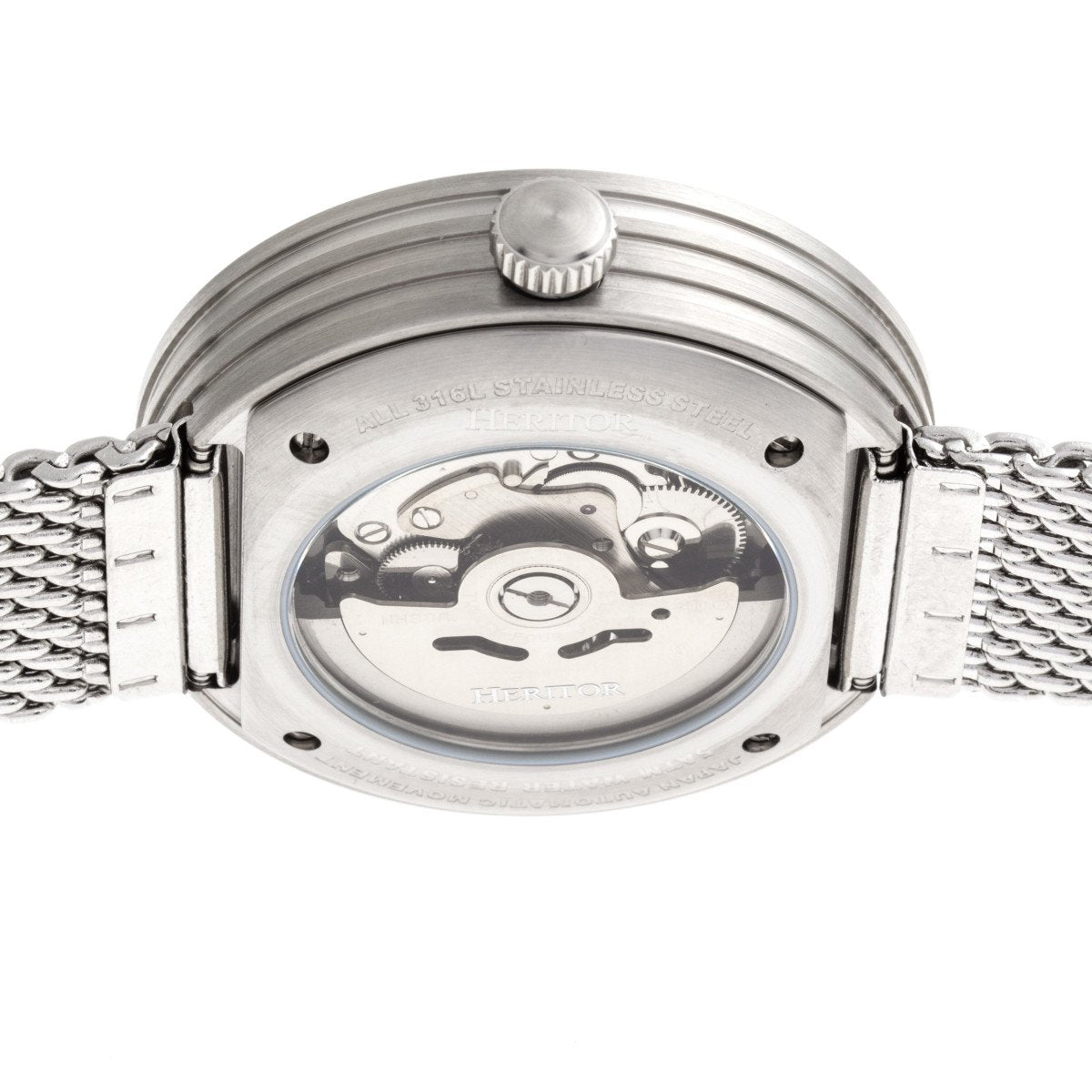 Heritor Automatic Jasper Skeleton Bracelet Watch