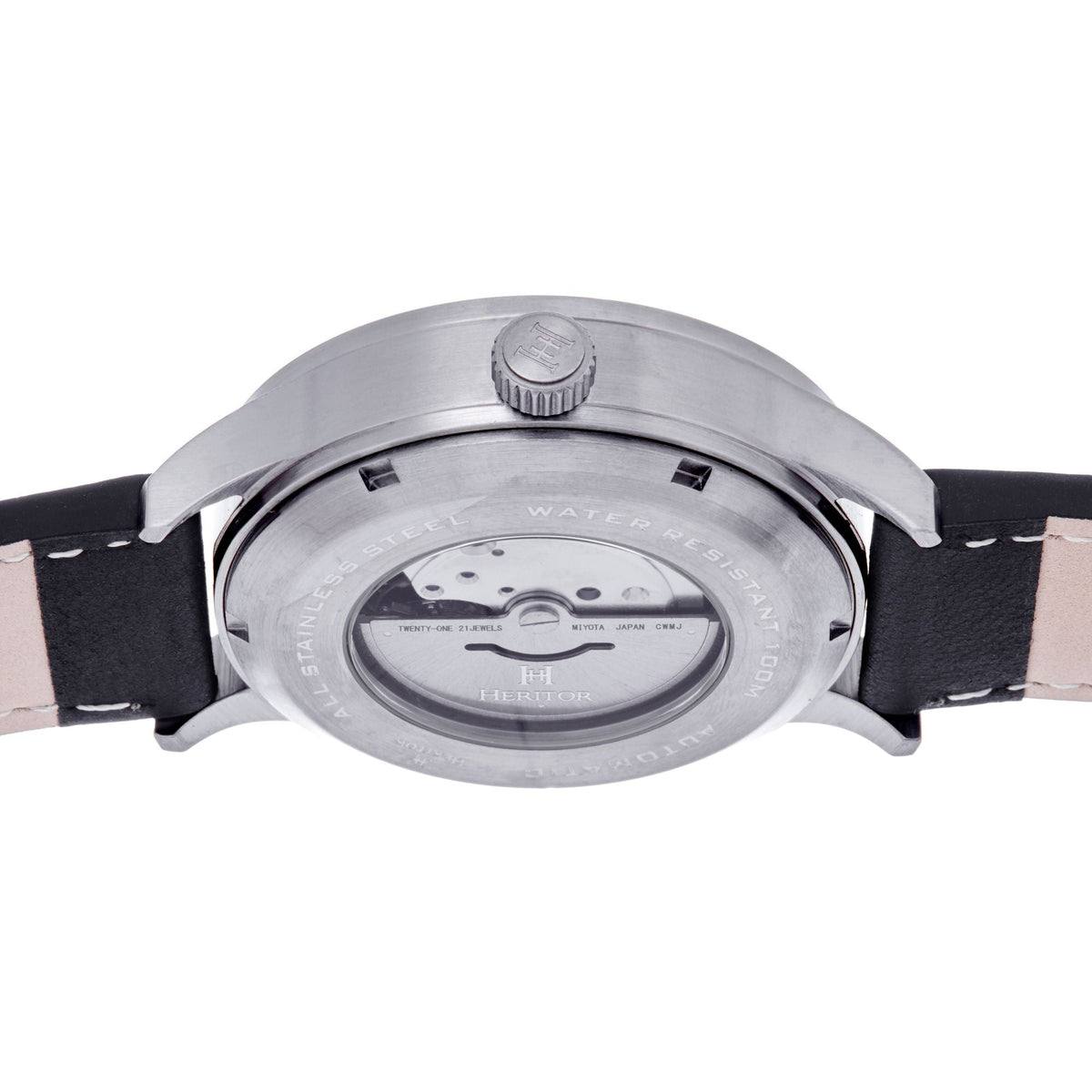 Heritor Automatic Dayne Leather-Band Watch w/Date