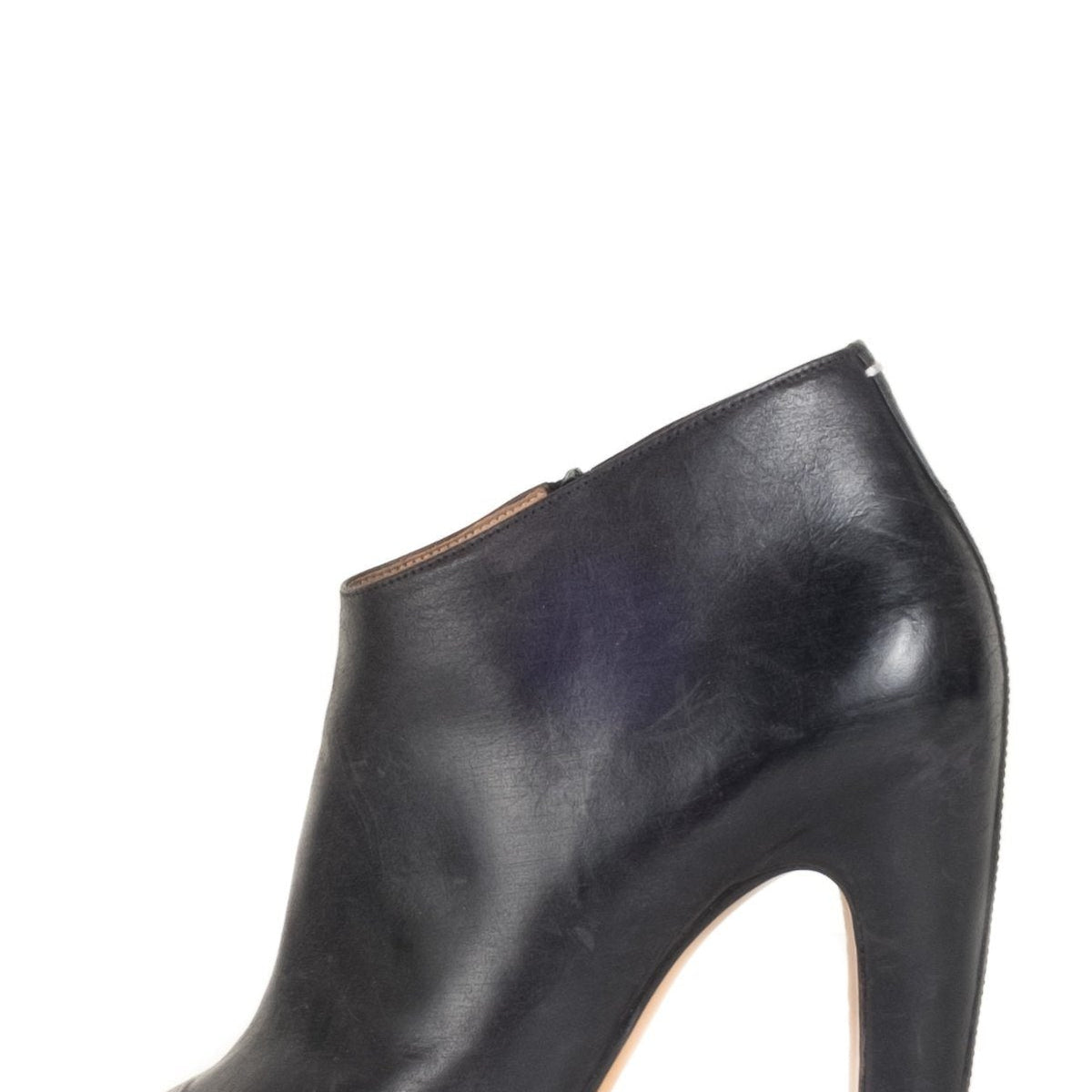 Maison Margiela Black Leather Booties 39.5 Sale