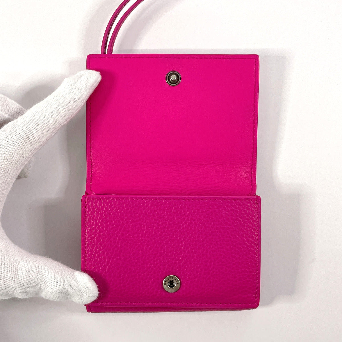 balenciaga Neo Classic Mini Wallet Leather Pink