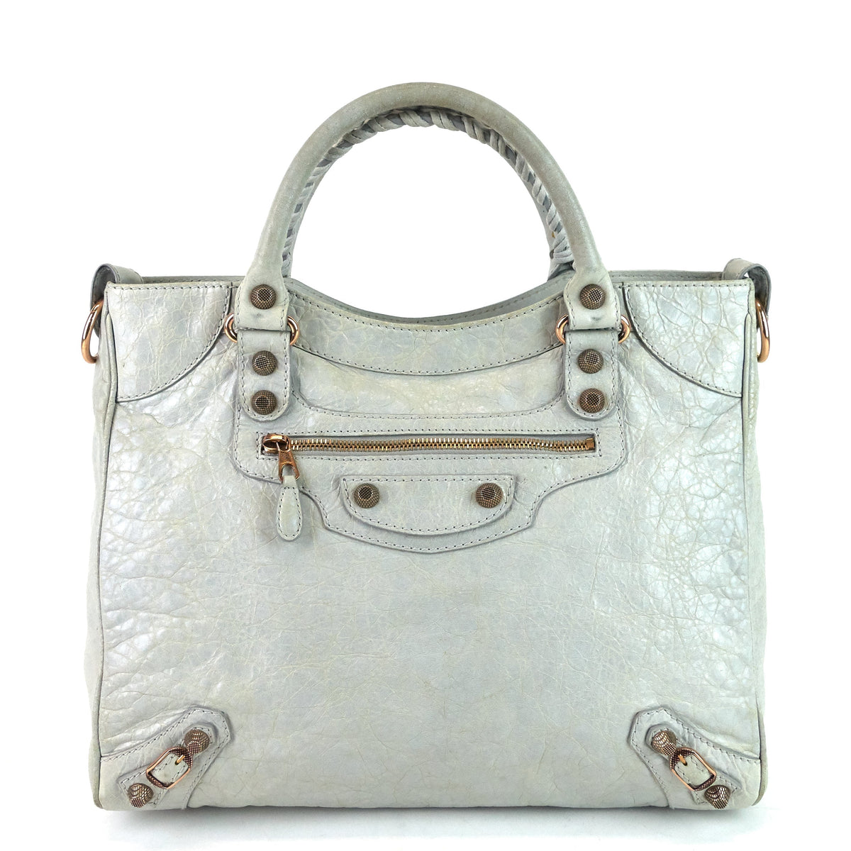 balenciaga Velo Giant Studs Leather Handbag