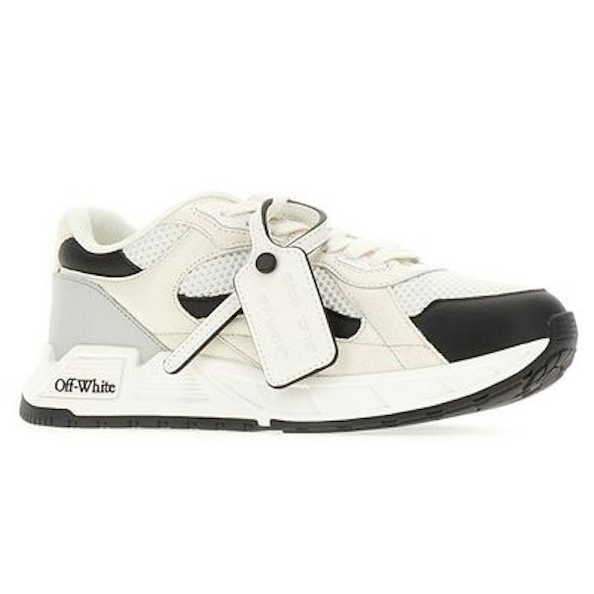 OFF WHITE LEATHER SNEAKERS.