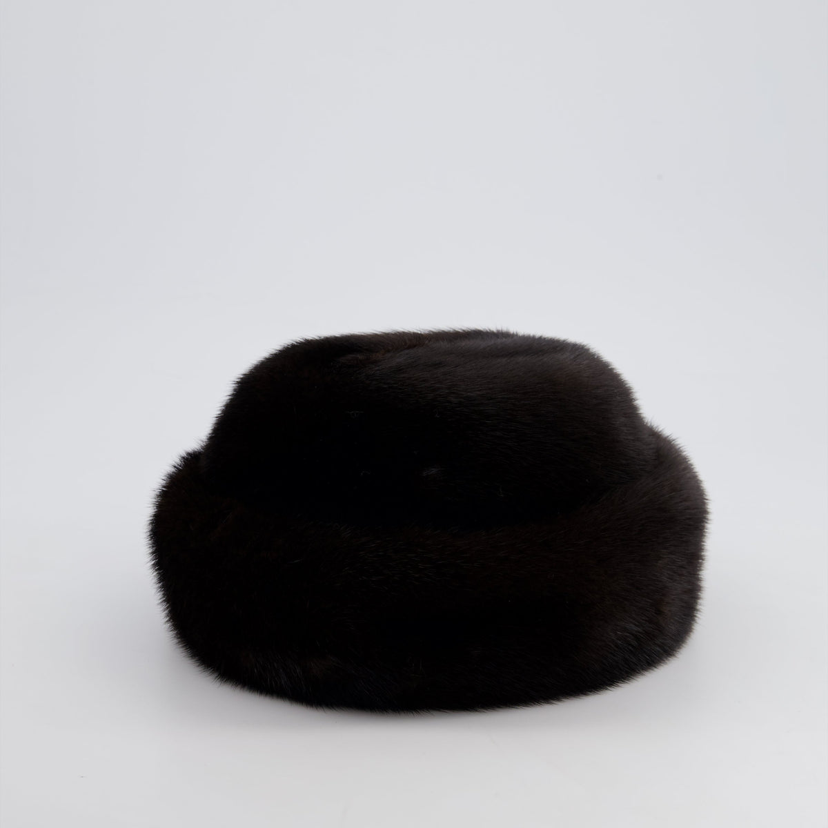 Chanel Chocolate Brown Vintage Mink Hat Size 57