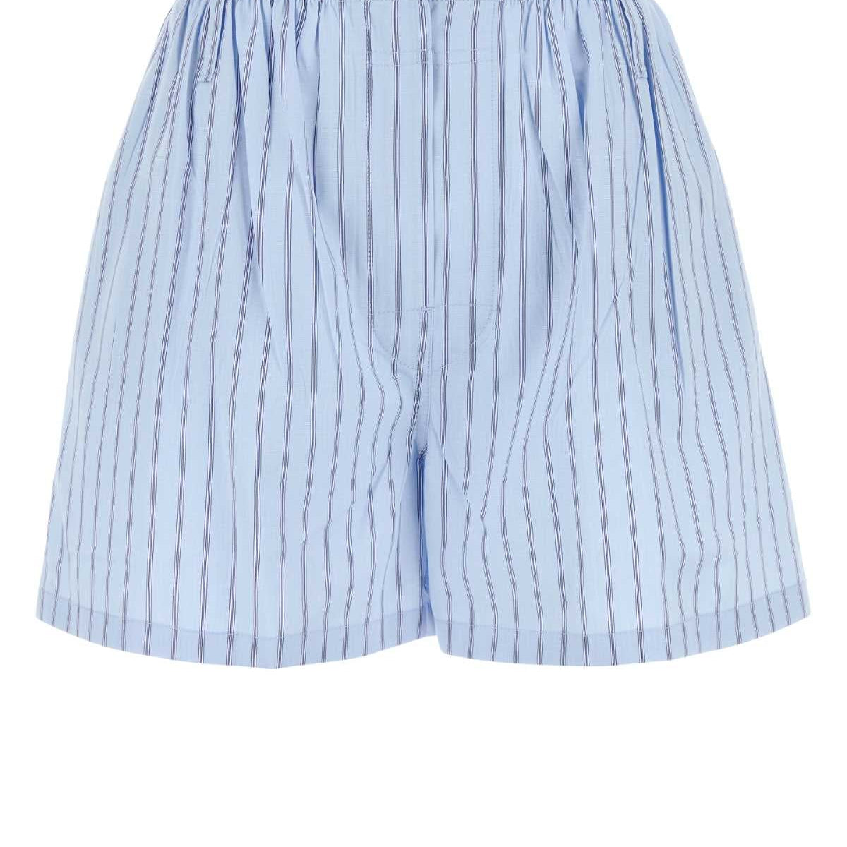 PRADA Embroidered Poplin Mini Shorts for Women - FW25