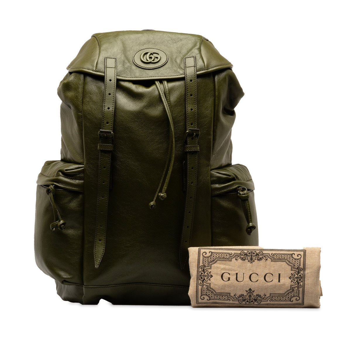 GUCCI Tonal GG Double Pocket Belt Backpack