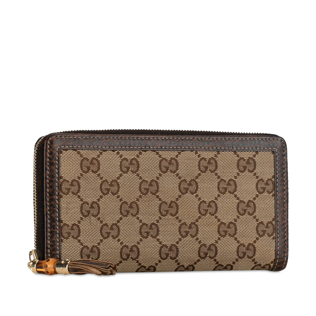 GUCCI GG Canvas Bamboo Wallet Long Wallets