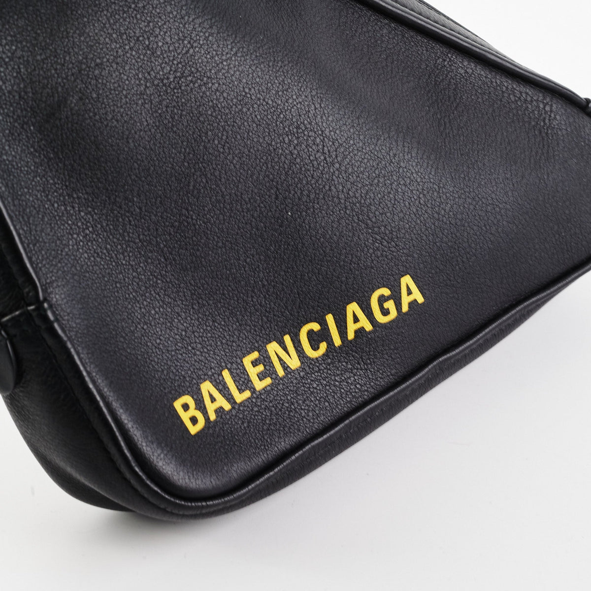 balenciaga Triangle Zip Clutch Black