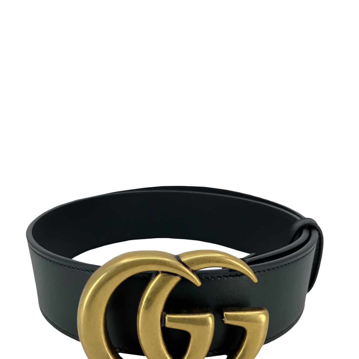 GUCCI GG Marmont Wide Leather Belt Size 80 NEW