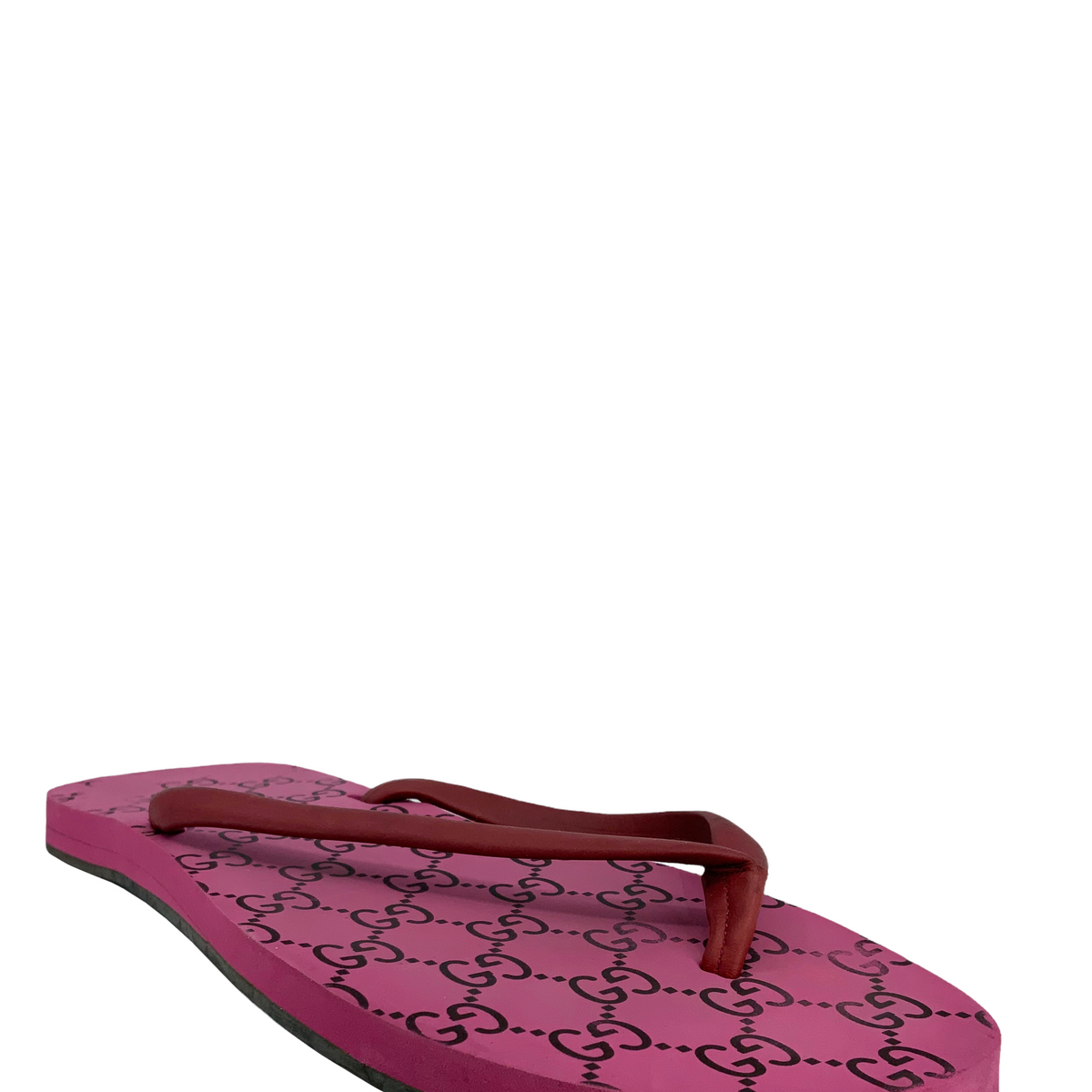 Gucci GG Monogram Flip Flop Sandals Size 9.5