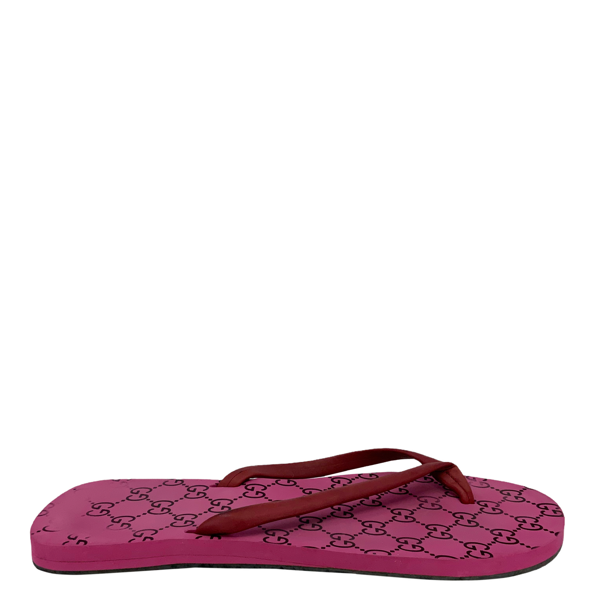 Gucci GG Monogram Flip Flop Sandals Size 9.5