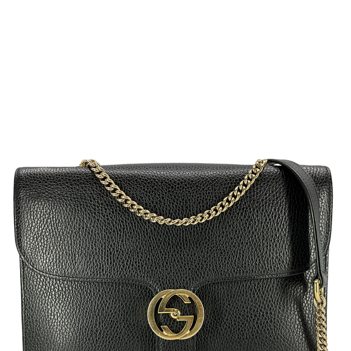 Gucci Medium Dollar Leather Interlocking GG Bag