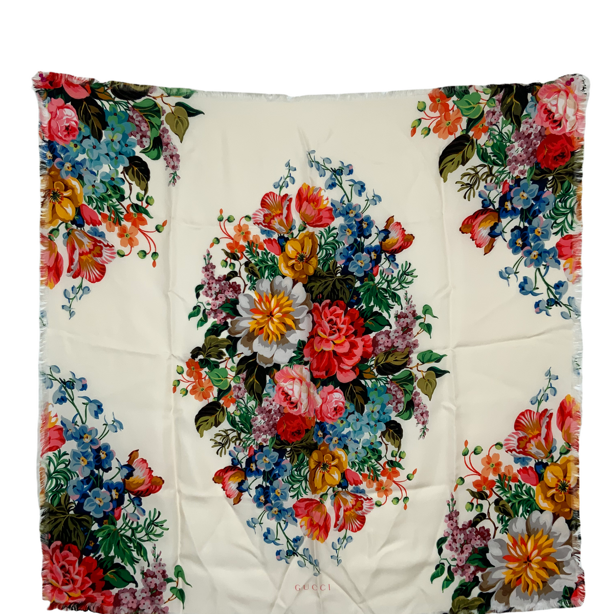 Gucci Josephine Floral Print Silk Scarf NEW