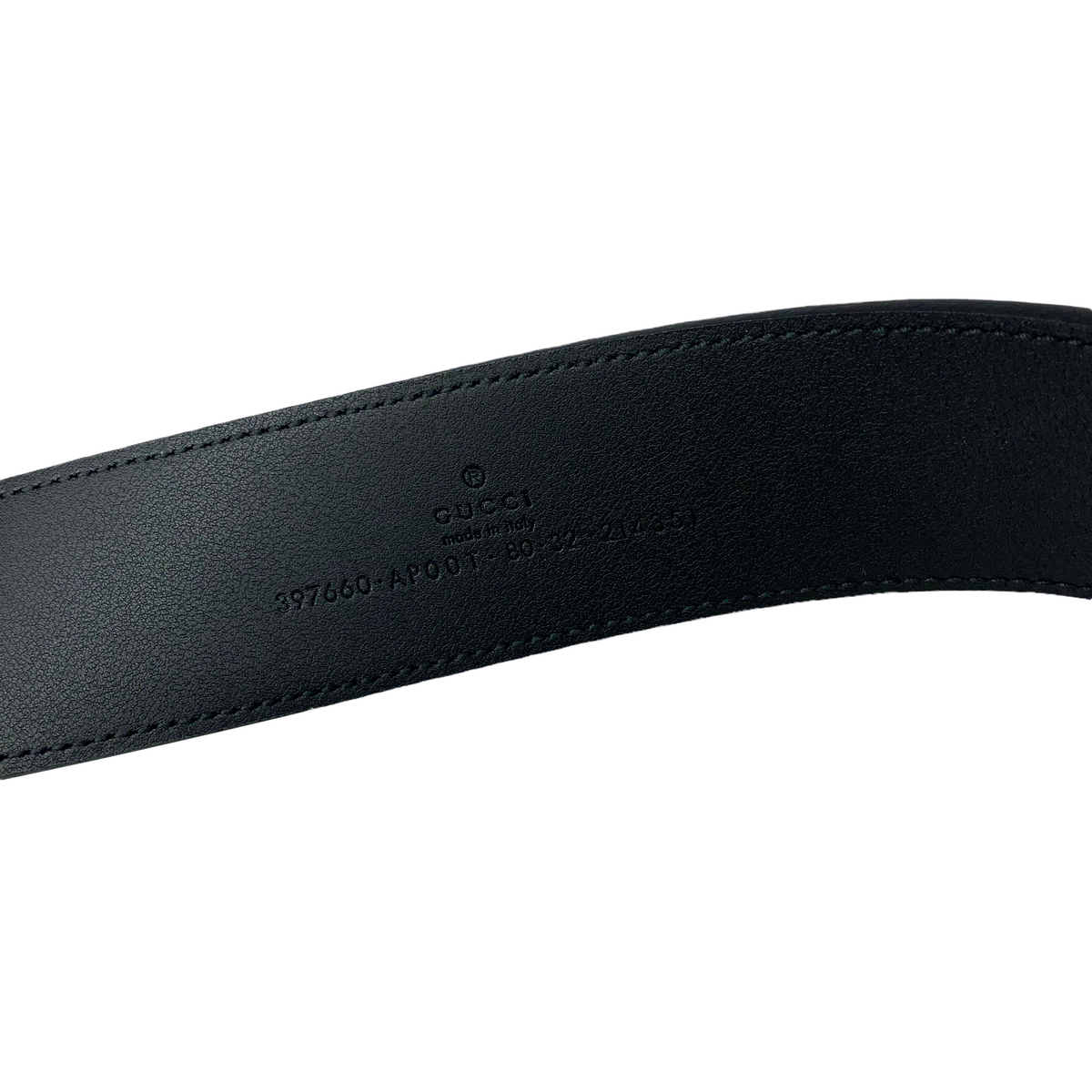 GUCCI GG Marmont Wide Leather Belt Size 80 NEW