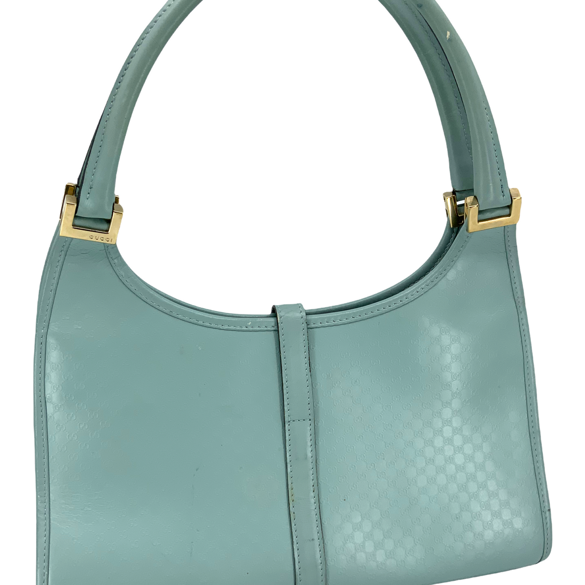Gucci Vintage Micro GG Monogram Leather Bardot Bag