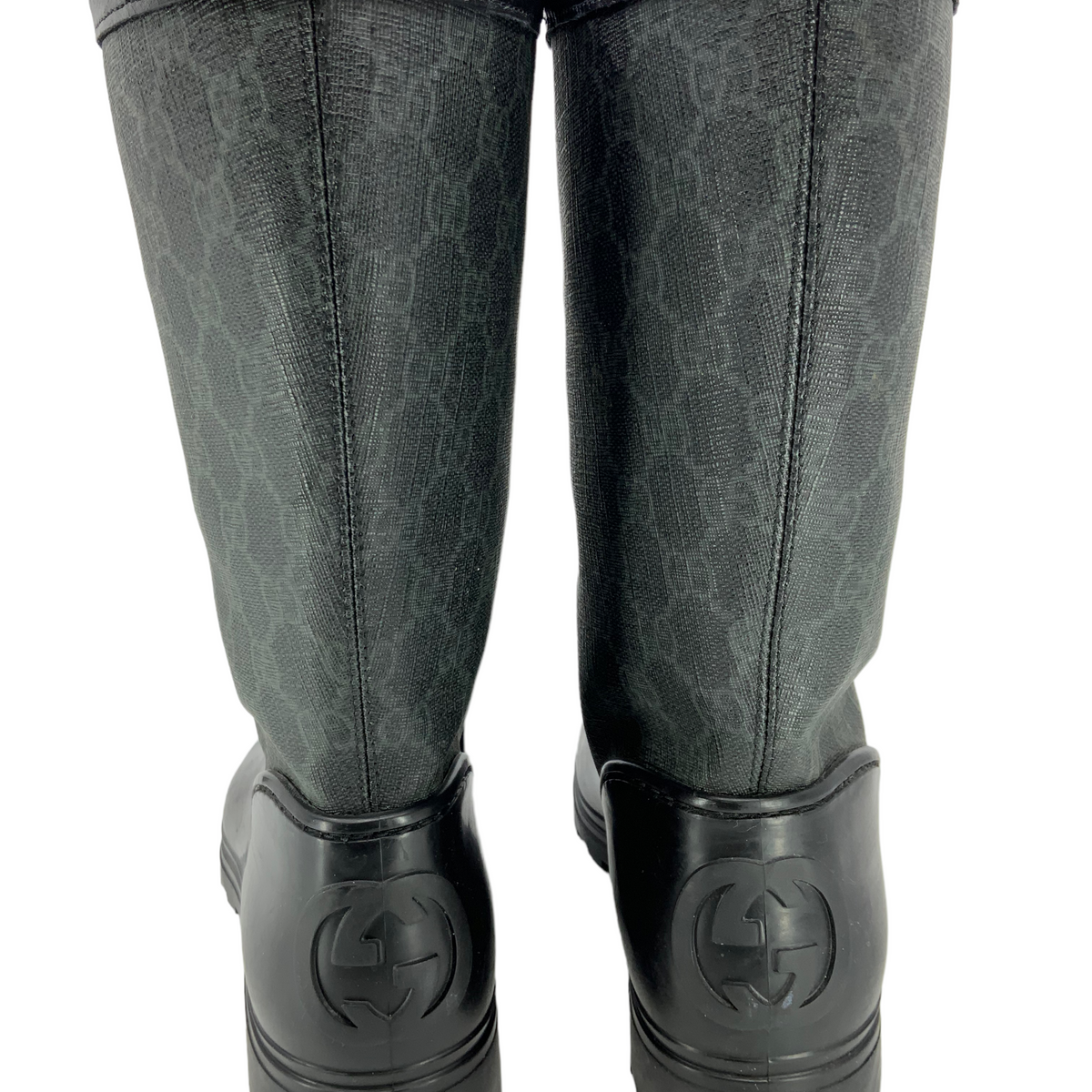 Gucci Prato GG Monogram Canvas Rain Boots Size 9