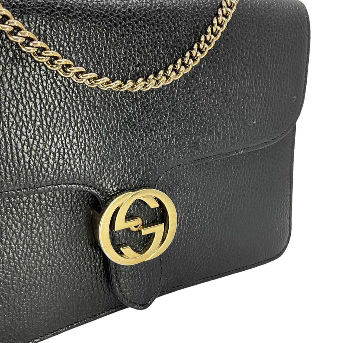 Gucci Medium Dollar Leather Interlocking GG Bag
