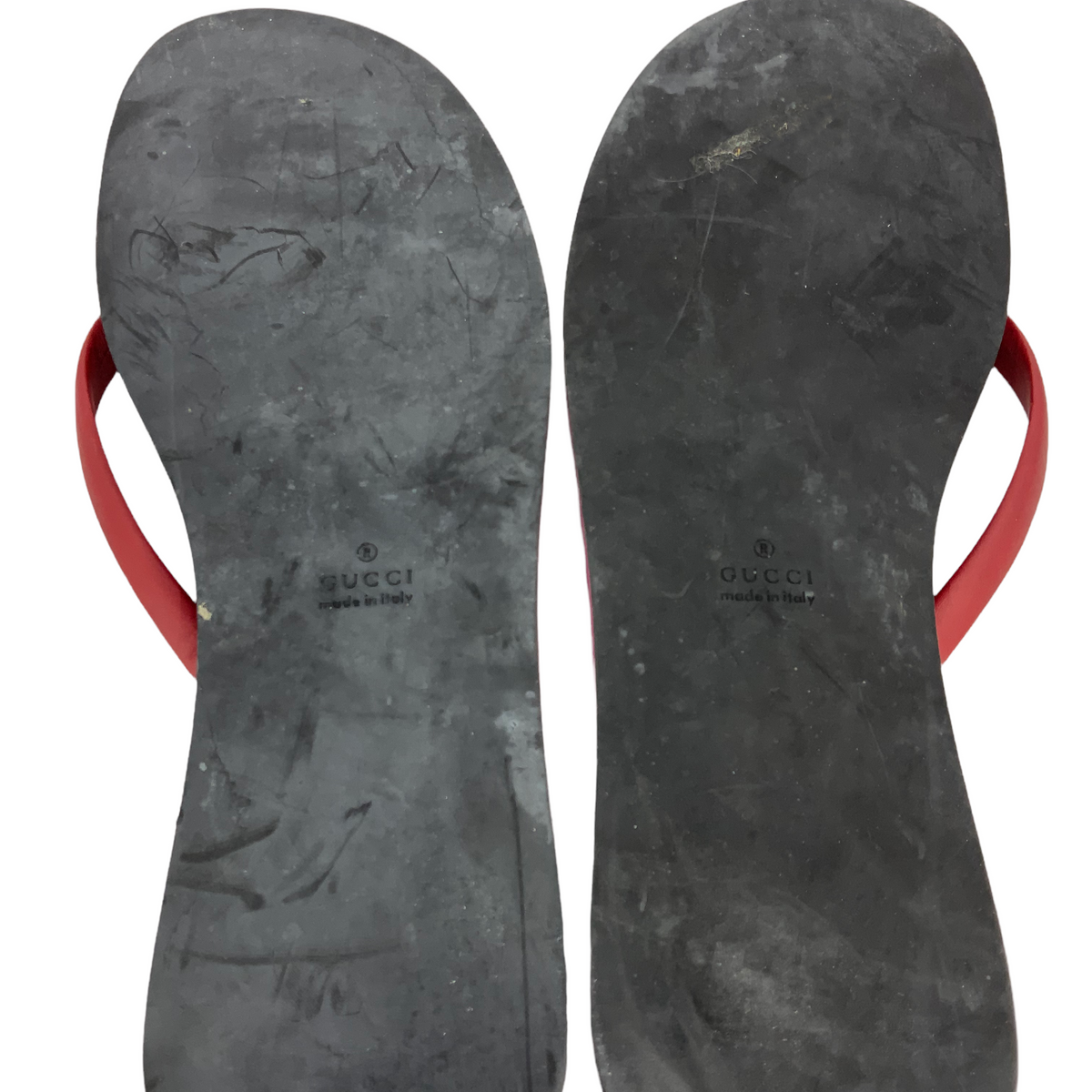 Gucci GG Monogram Flip Flop Sandals Size 9.5