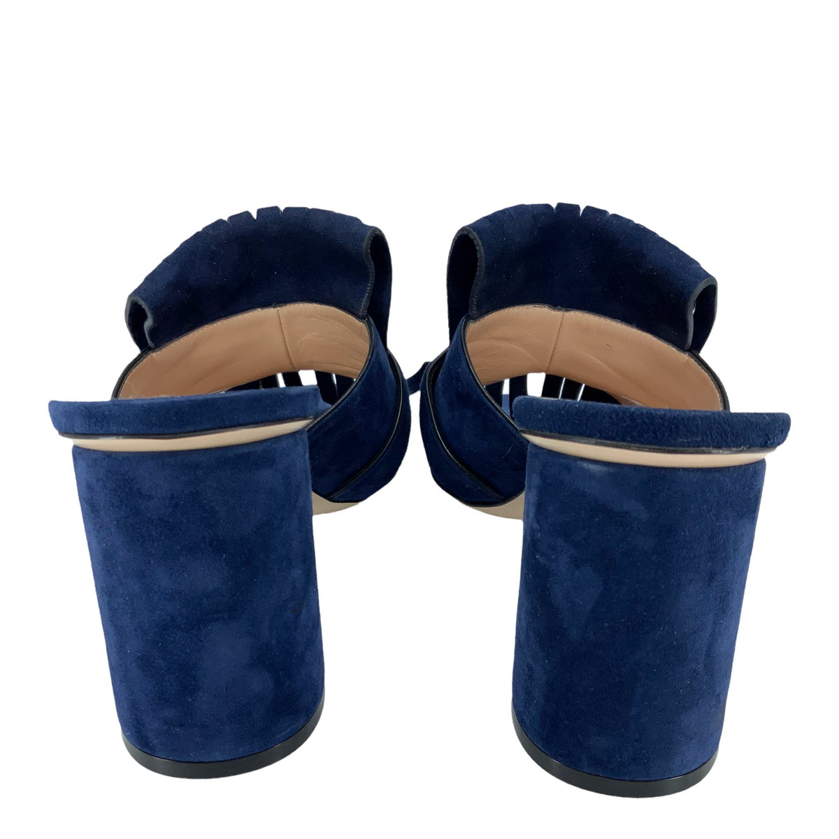 Gucci Marmont GG Suede Fringe Mules Size 10