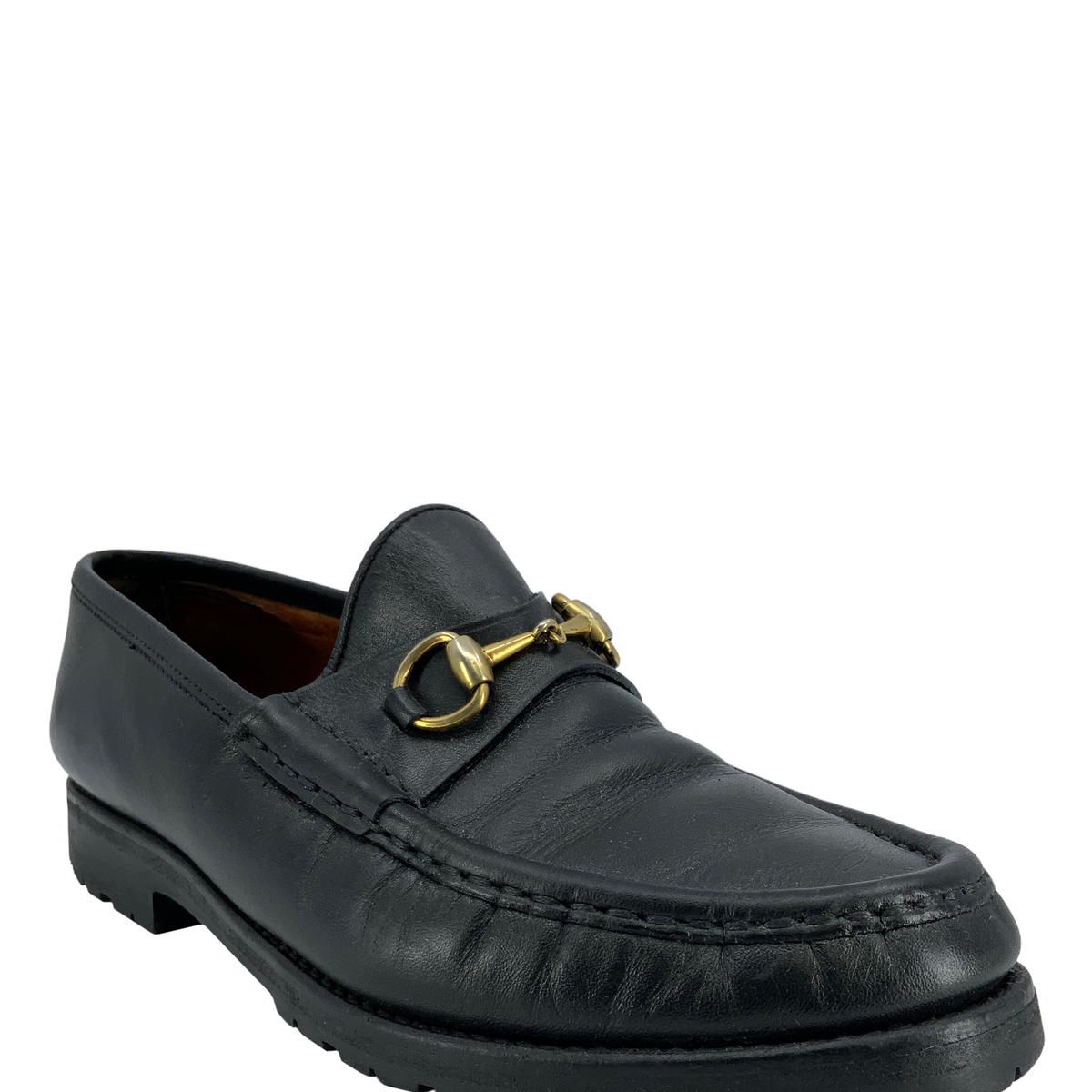 Gucci Classic Horsebit leather Lug Sole Loafer Size 7