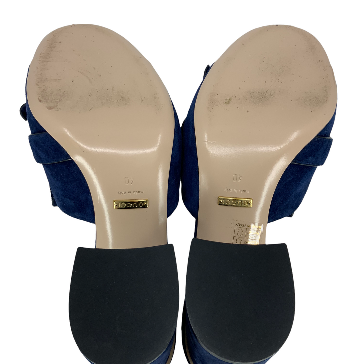 Gucci Marmont GG Suede Fringe Mules Size 10