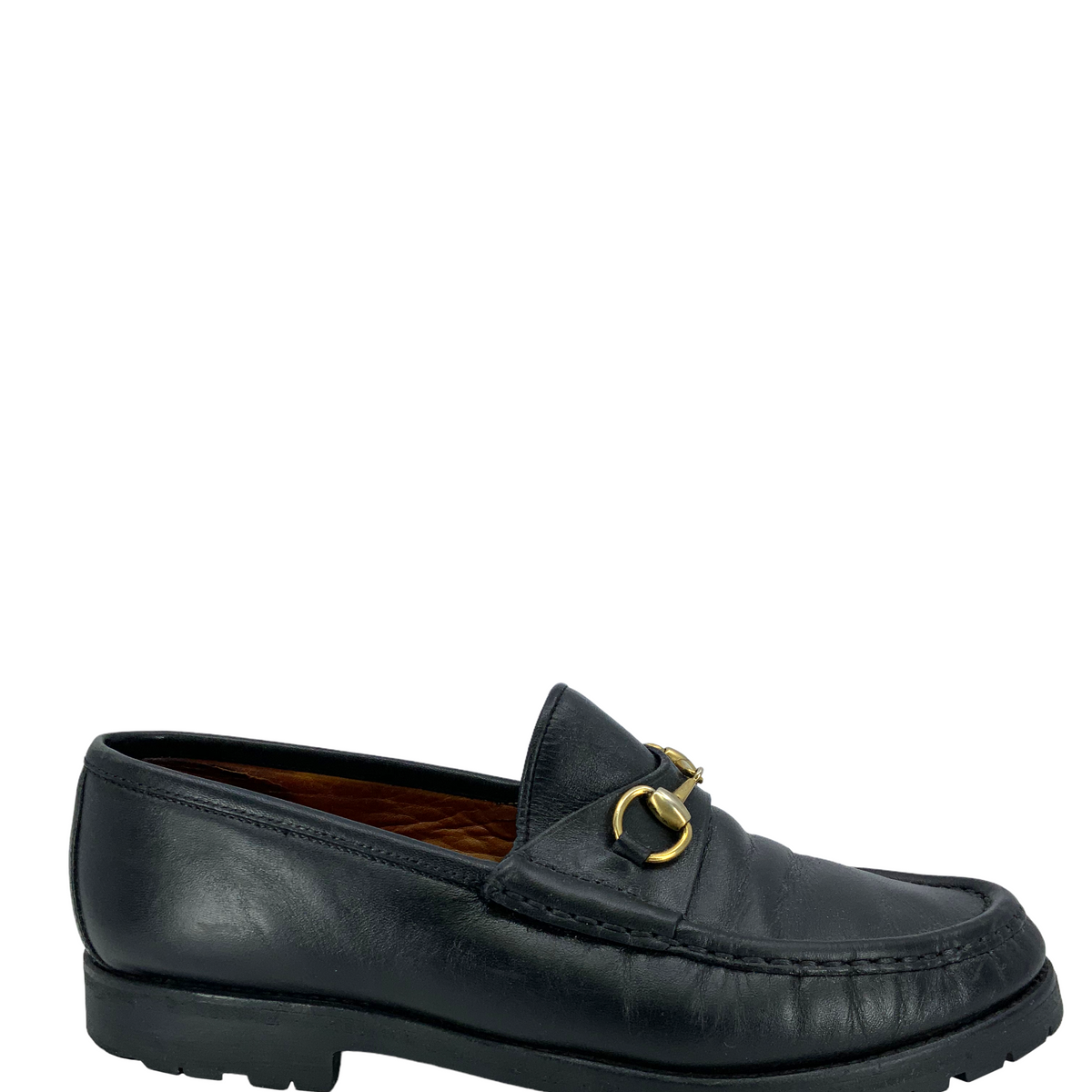 Gucci Classic Horsebit leather Lug Sole Loafer Size 7