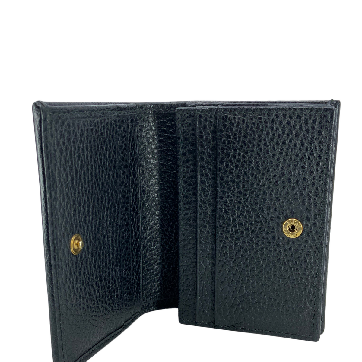 GUCCI Leather GG Marmont Butterfly Compact Wallet