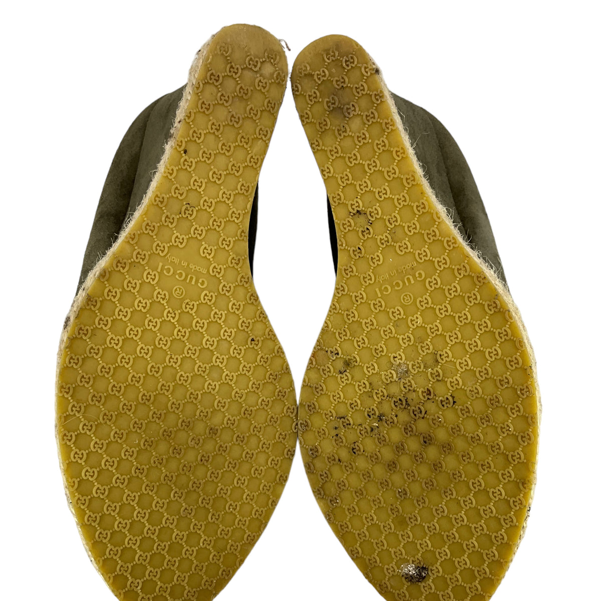 Gucci Suede Wedge Peep Toe Wedges Size 6