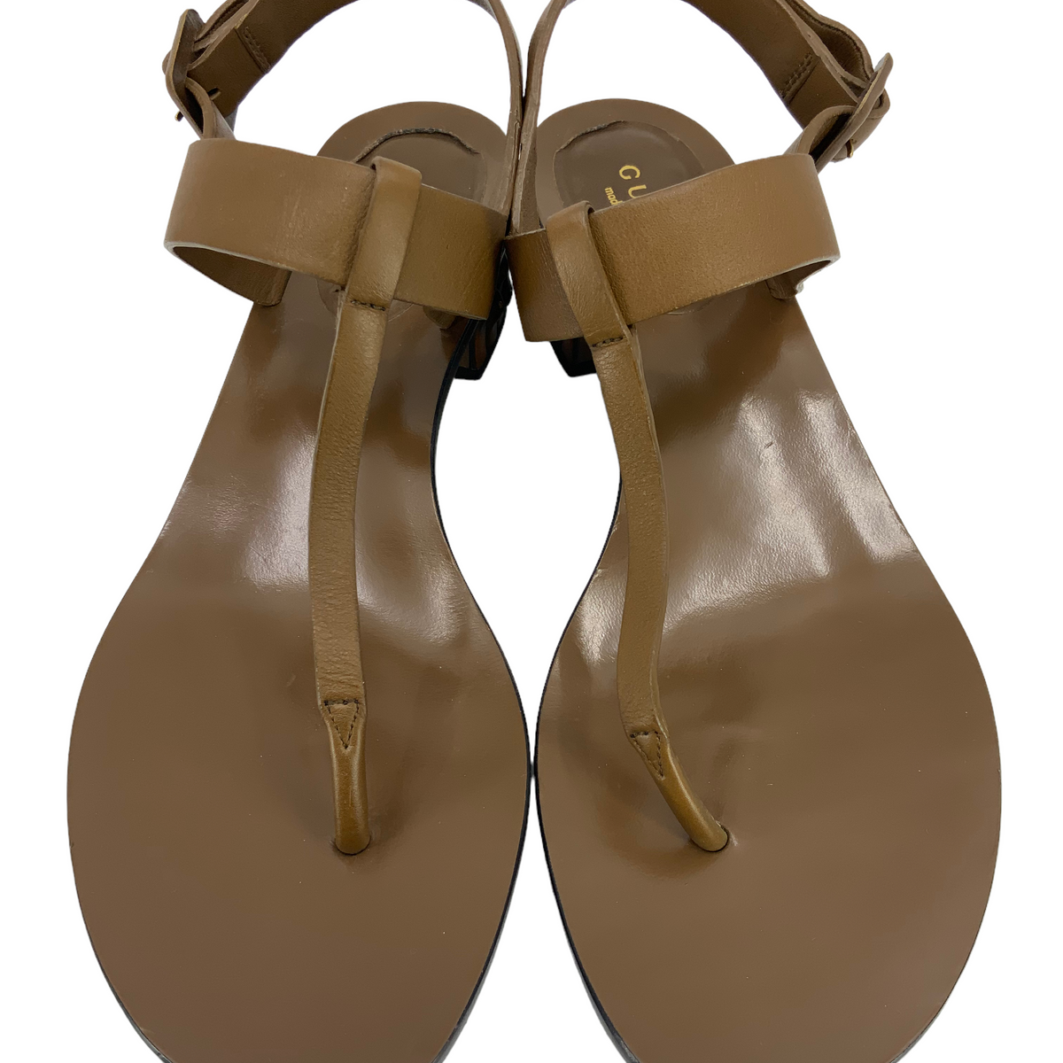 GUCCI Dahlia Bamboo Heel Thong Sandals Size 7