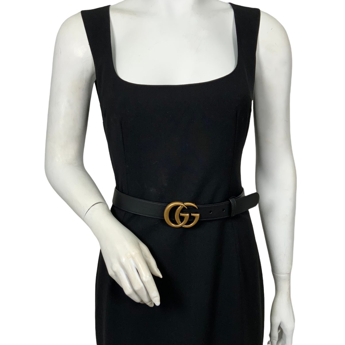 GUCCI GG Marmont Leather Belt Size 80 NEW