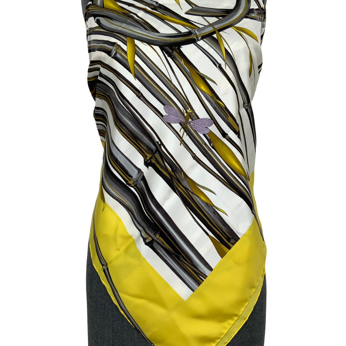 Gucci Bamboo GG Logo Silk Scarf