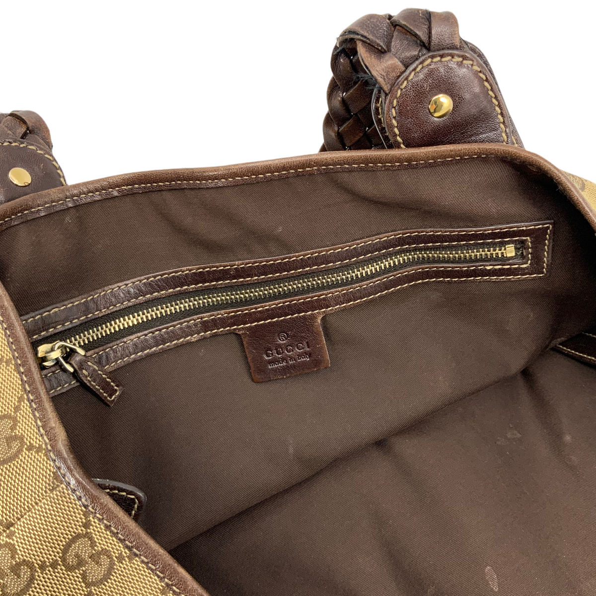 GUCCI Monogram Canvas Pelham Hobo