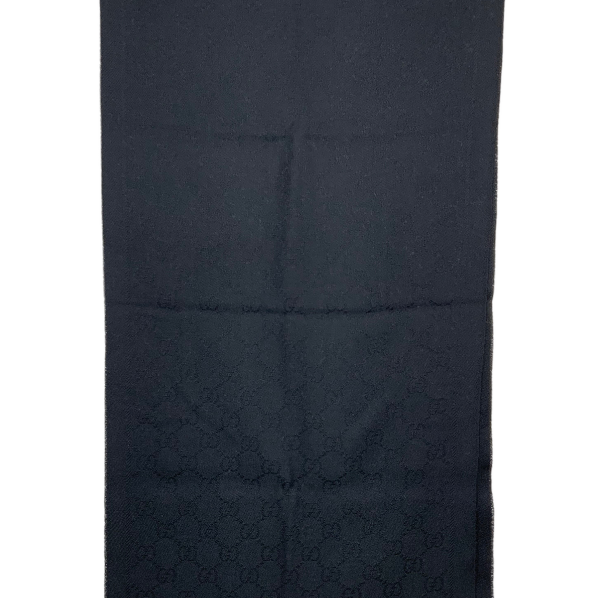 Gucci Wool GG Monogram Fringe Oblong Scarf