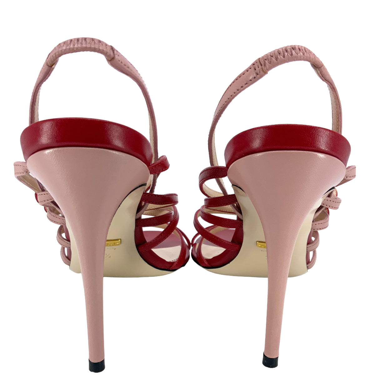 Gucci Aneta Strappy Leather Caged Sandal Size 7.5