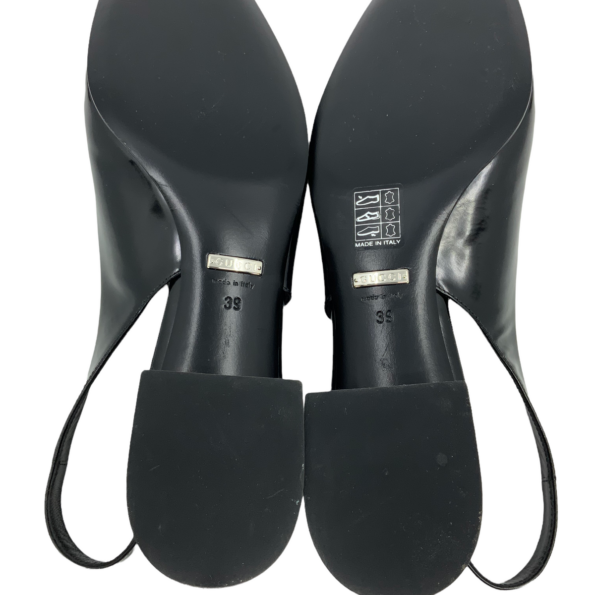Gucci Horsebit Leather Slingback Pumps Size 9