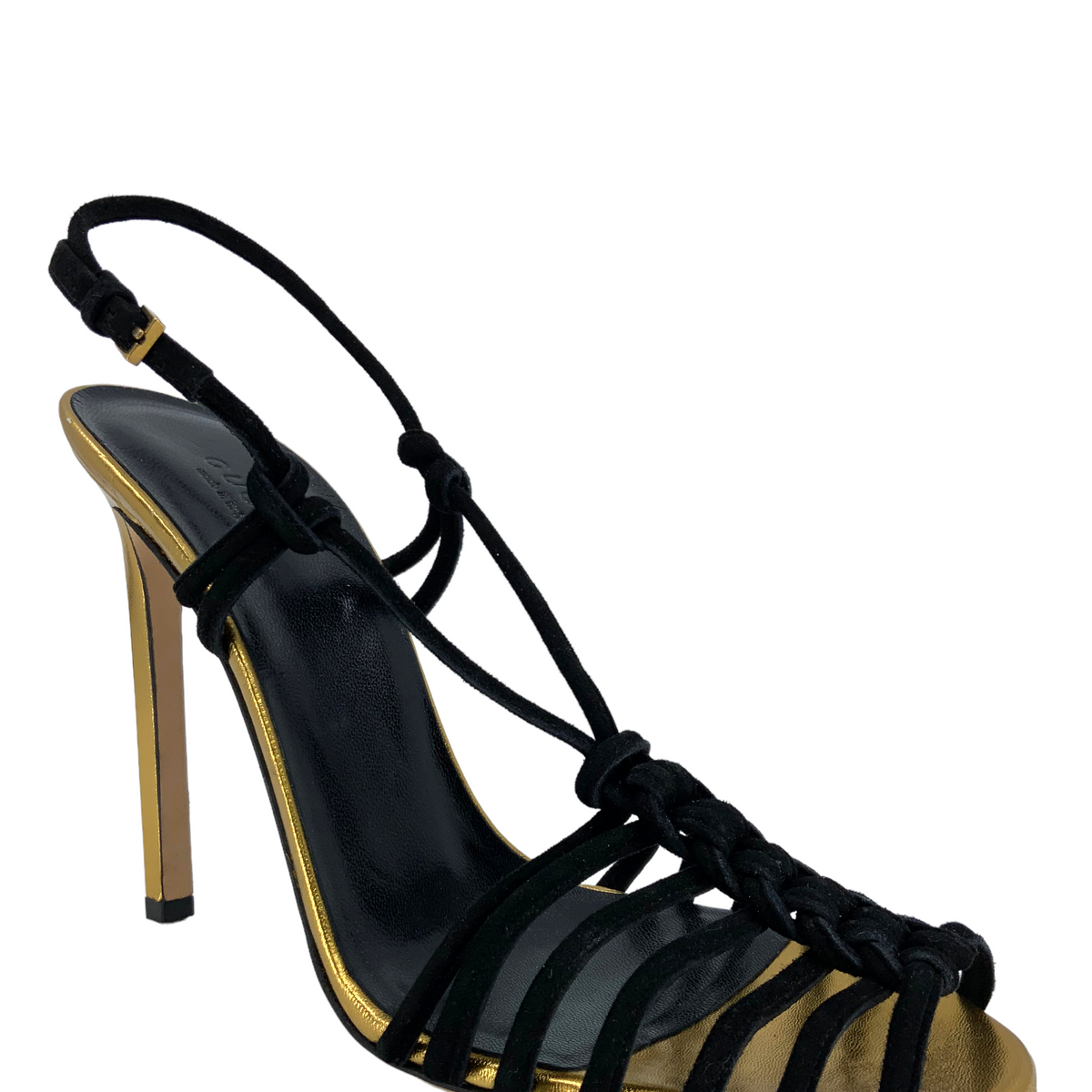 GUCCI Angelique Corded Suede Sandals Size 9